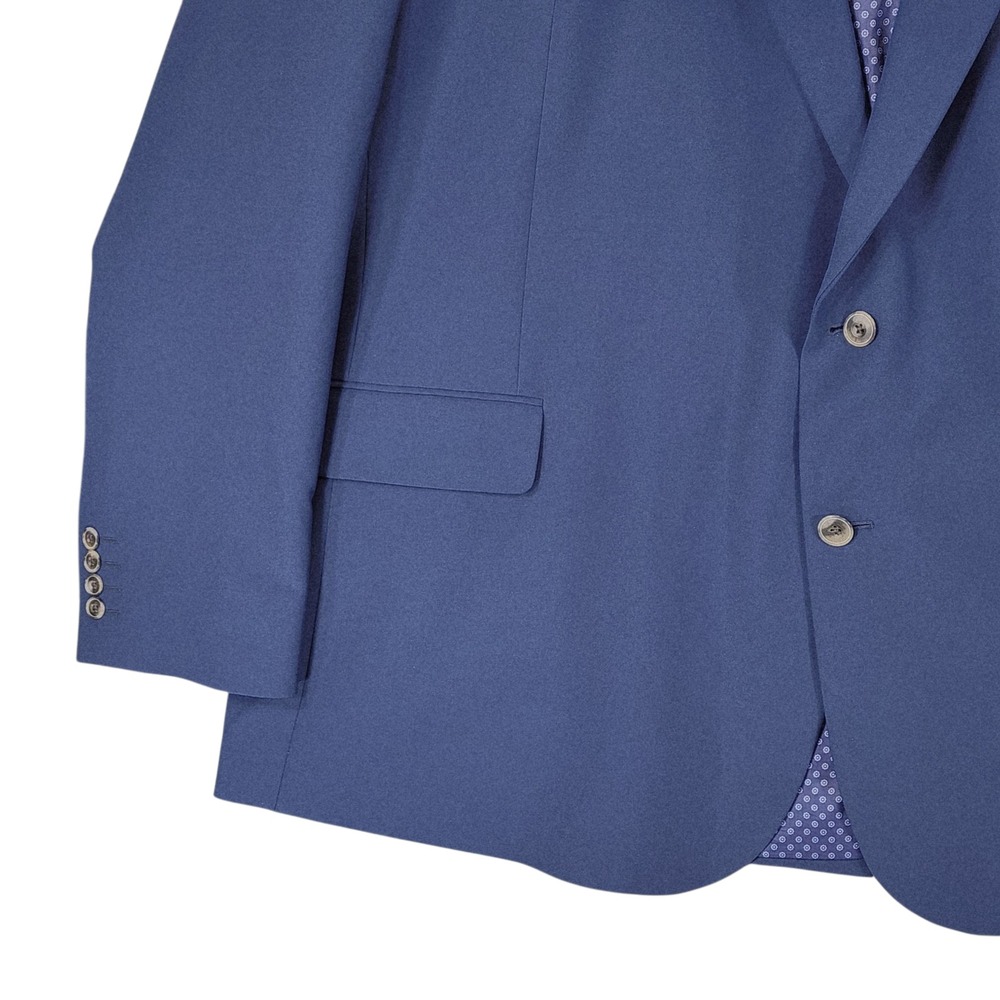 Stafford Sport Coat Men 56L Long Navy Performance Travel Big Tall Stretch Blazer - Picture 10 of 12